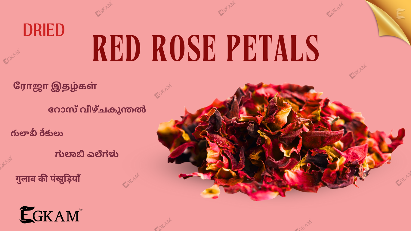 DRIED RED ROSE PETALS